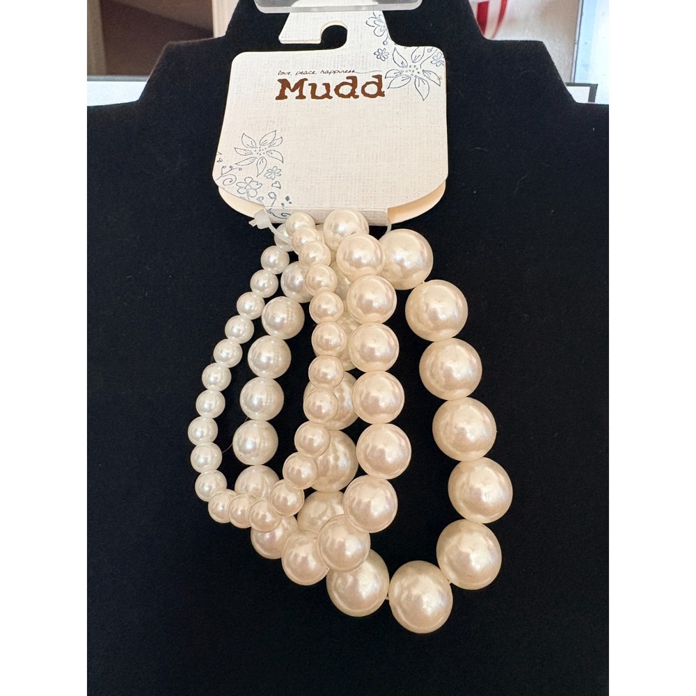 MUDD 3 Piece Faux Pearl Bracelets - New